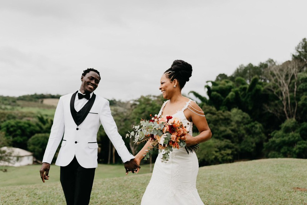 Afrowedding já organizou 40 casamentos,  dentre eles o de Daiana & Joshua — Foto: Afrowedding