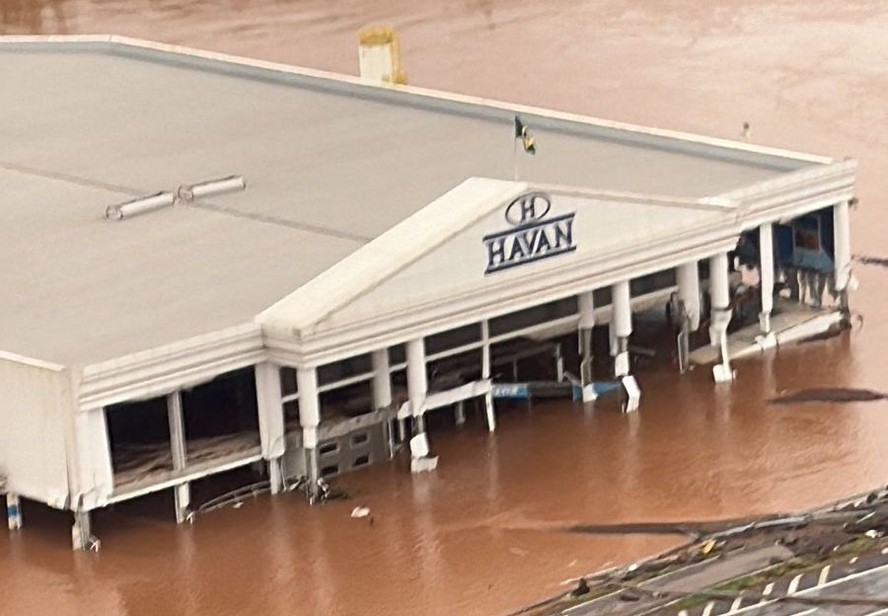 Veja antes e depois da loja da Havan em Lajeado, atingida por enchente |  Negócios | PEGN
