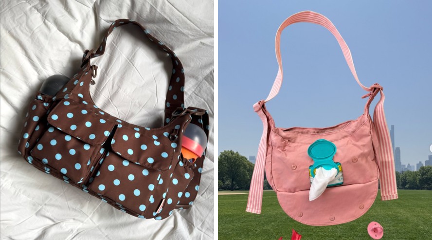 Bolsa transversal moderna da marca Citymouse usada por mulher em ambiente urbano