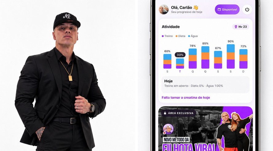 Aplicativo de fitness feminino App do Paizão