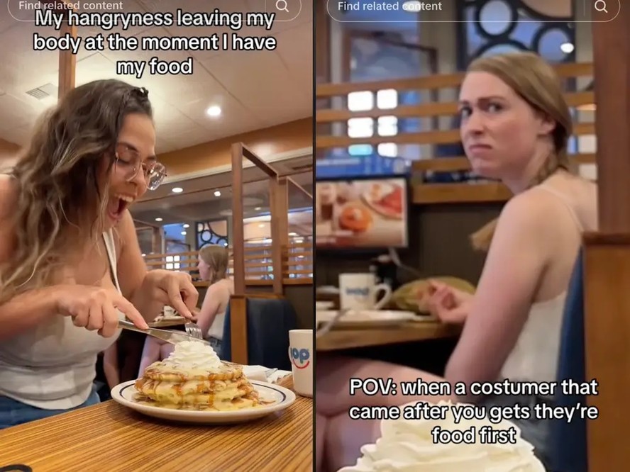 'Cringe': Brasileira dança antes de comer panqueca nos EUA, viraliza e
