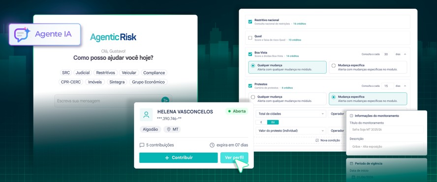 Dashboard de análise de crédito com inteligência artificial