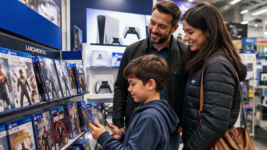 Loja de eletrônicos com preços altos