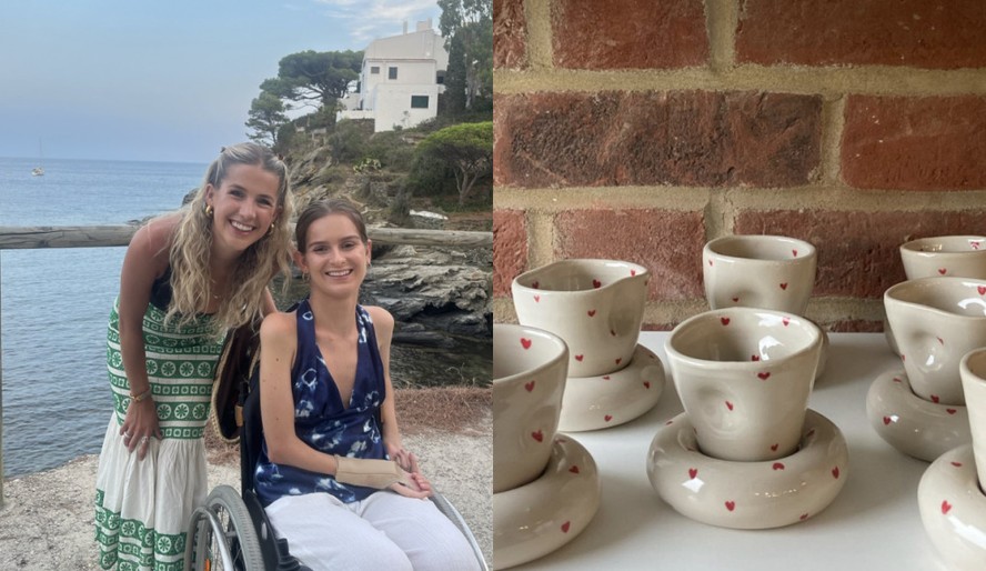 Pintora que ficou paralisada aos 13 anos fundou negócio de cerâmica que