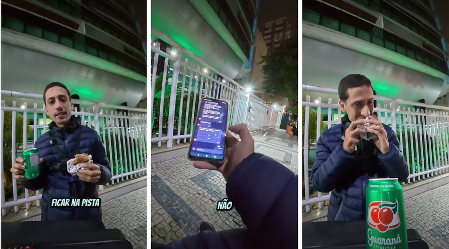 Entregador divide lanche com catador após cancelamento