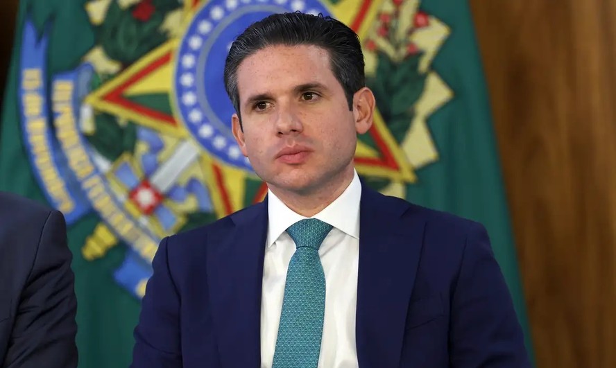 Presidente da Câmara Hugo Motta durante sessão legislativa