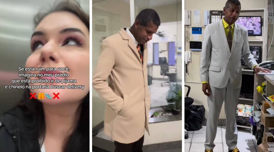 Porteiro Toninho vestindo looks elegantes em vídeo viral