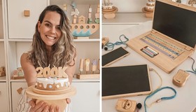 Ela lidera fábrica de brinquedos de madeira formada por mães