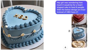 Aniversariante encomenda bolo para festa: 'Não era nada parecido com a foto'