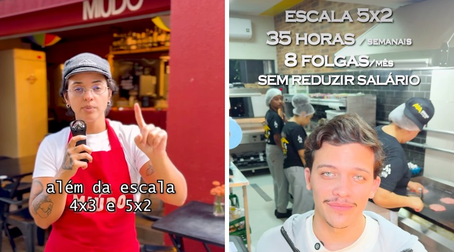 Equipe de restaurante comemorando nova escala de trabalho após fim da 6x1
