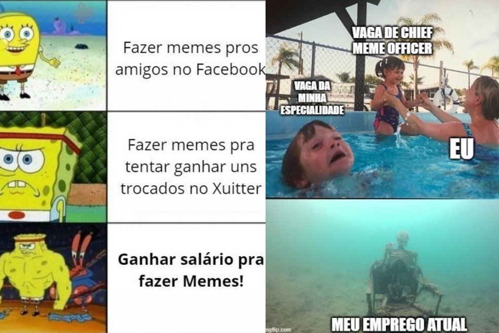 Memes enviados por candidatos foram compartilhados no Linkedin da empresa — Foto: Reprodução/Linkedin
