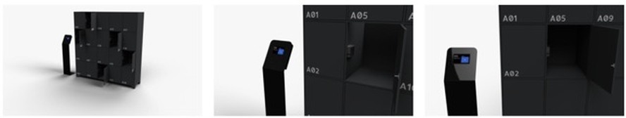 Armário inteligente com fechadura eletrônica Locker Digital