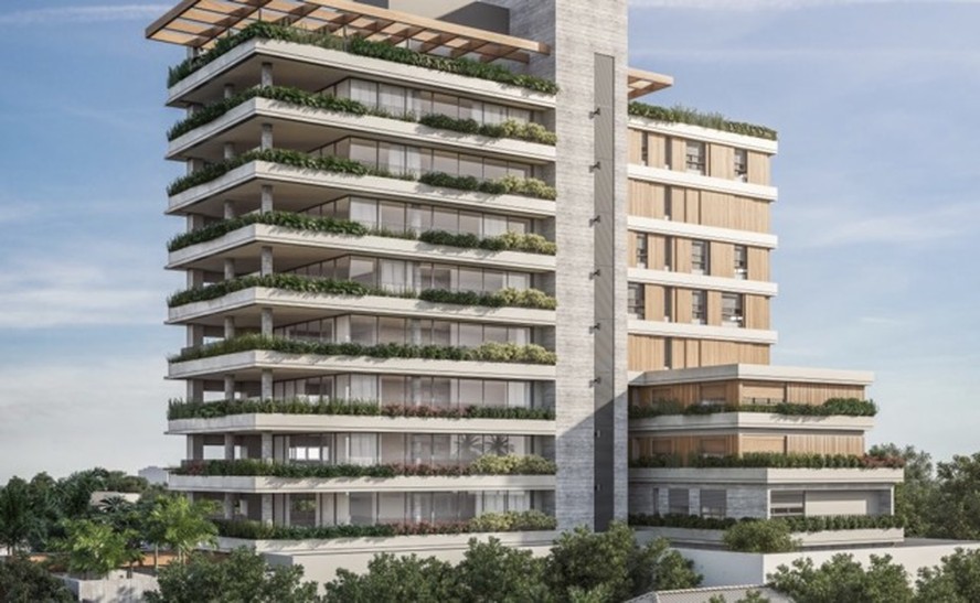 Edifício residencial moderno da Meta Incorporadora