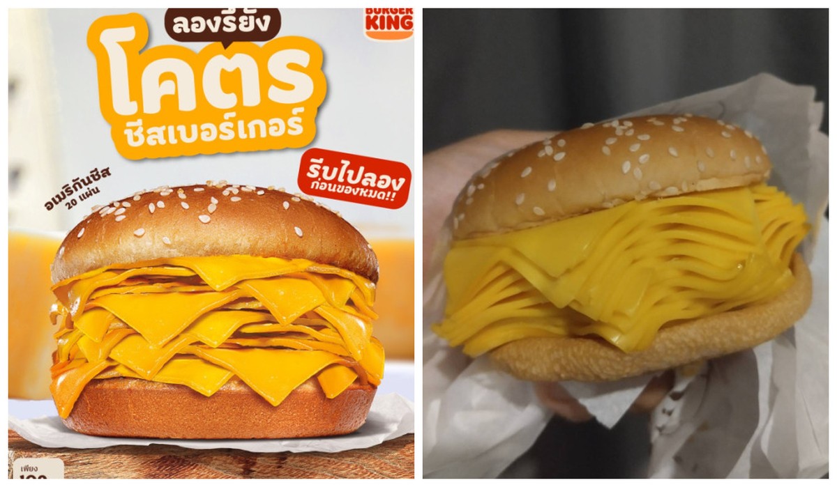 A sandwich with 20 slices of cheese from Burger King in Thailand raises controversy, and the company responds |  administration