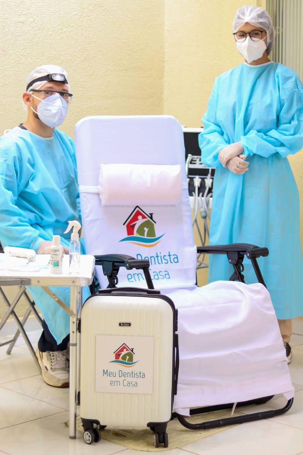 Meu Dentista em Casa: Franqueado recebe consultório móvel para atender clientes em casa — Foto: Divulgação