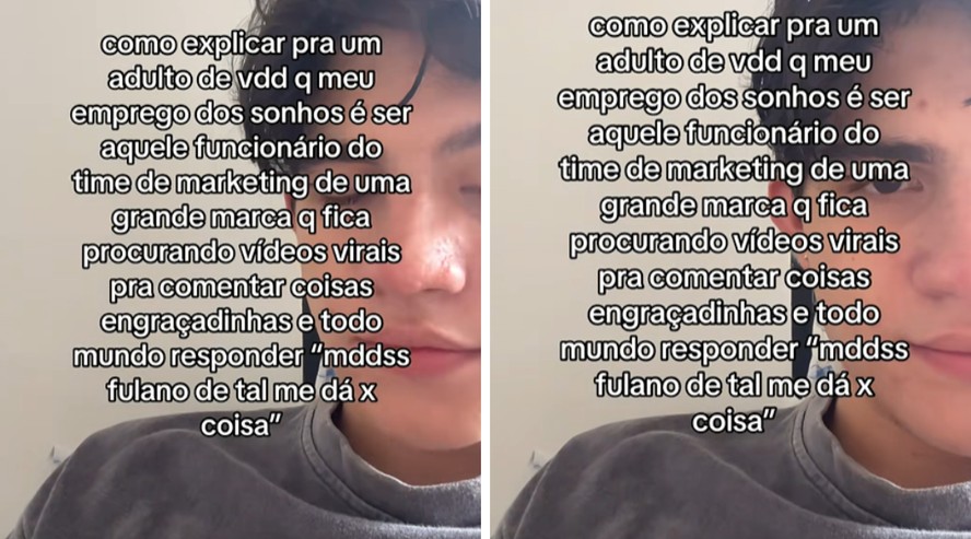 Equipe de marketing analisando tendências em redes sociais