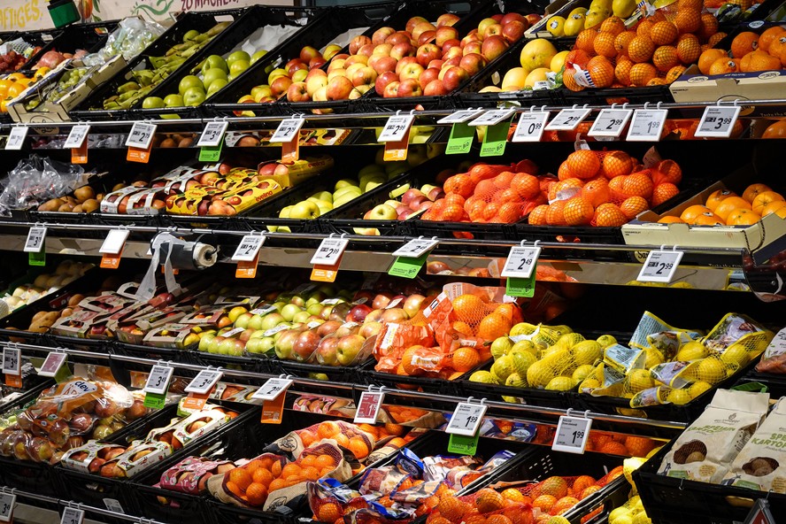Gráfico mostrando alta dos preços de energia e alimentos em setembro