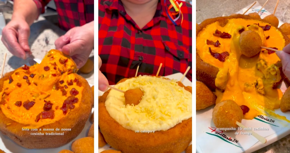 Fondue de coxinha viraliza nas redes