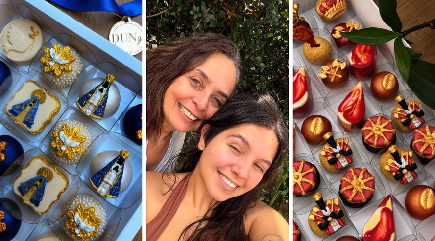 Doces personalizados com temas de orixás produzidos pela Dun Ateliê