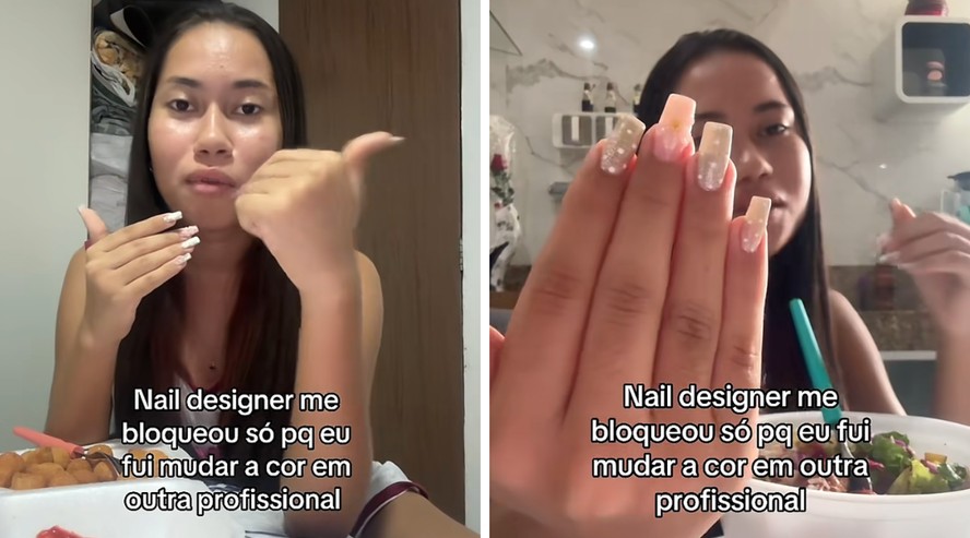 Ilustração representando conflito entre cliente e profissional de beleza em redes sociais