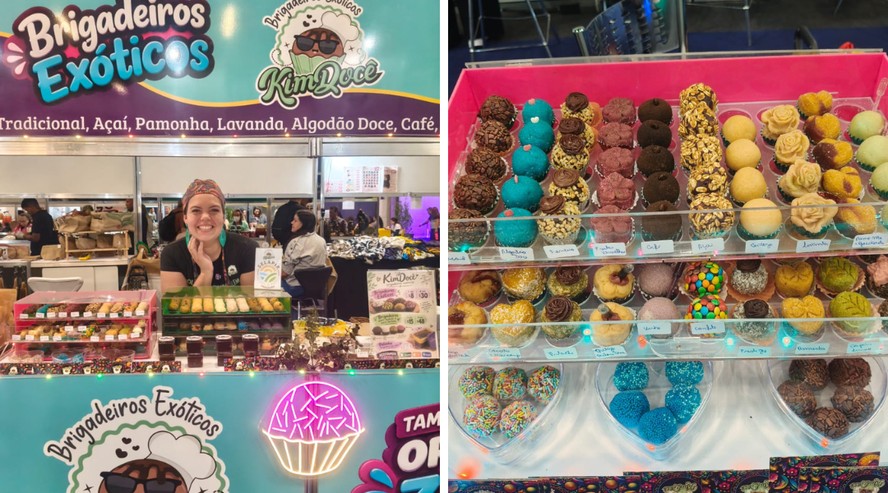 Brigadeiros artesanais sabor lavanda e queijo com goiabada da Kim Docê