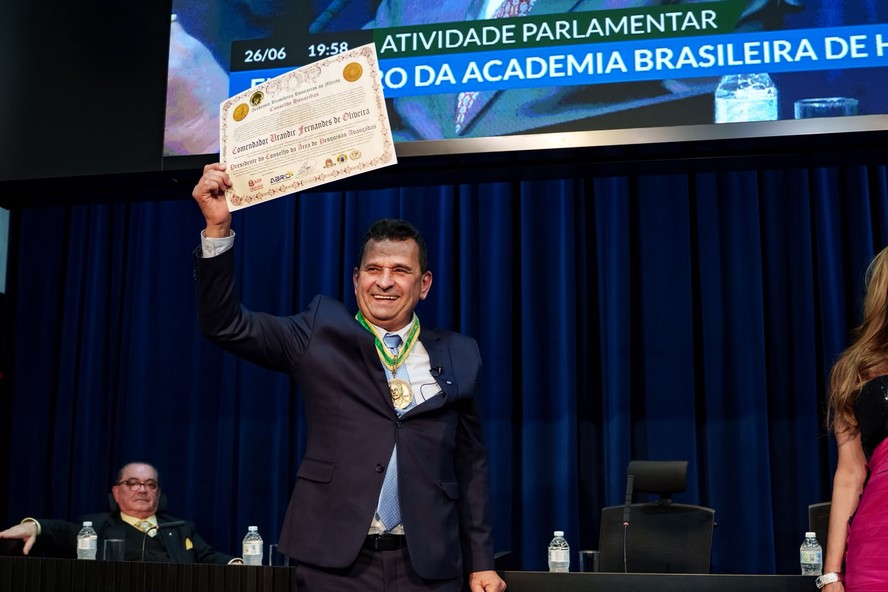 Urandir Fernandes de Oliveira durante apresentação do Ecossistema Dakila