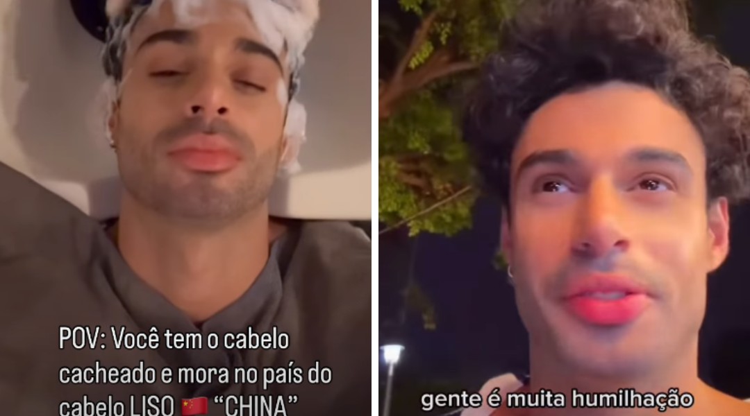Modelo brasileiro surpreende ao mostrar resultado de corte de cabelo na China