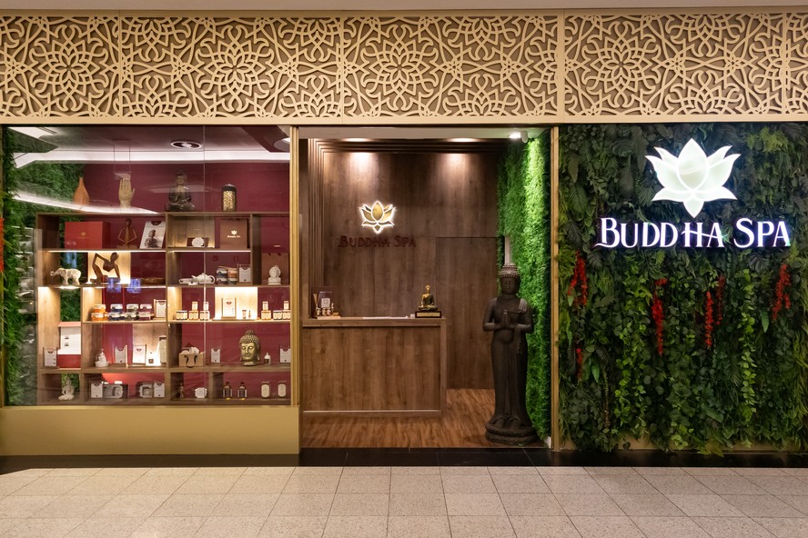 Fachada de uma unidade do Buddah Spa