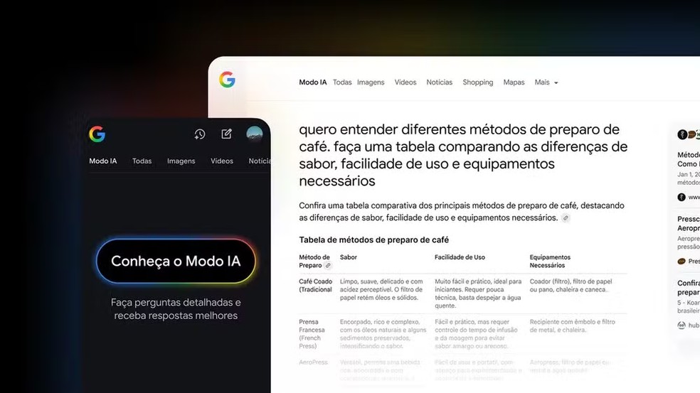 Google lança Modo IA em português para buscas; entenda como funciona ...